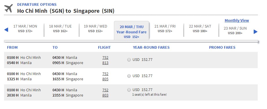 Vé máy bay đi Singapore