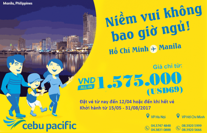 Đại lý Cebu Pacific chính thức Việt Nam