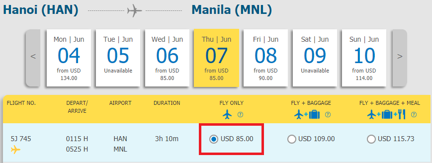 Vé máy bay Hà Nội đi Manila