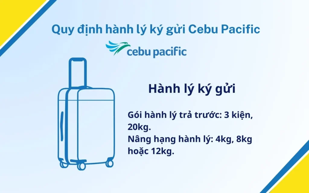 Quy định hành lý ký gửi Cebu Pacific