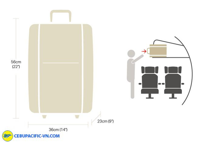 Hành lý xách tay đối với các chuyến bay Airbus