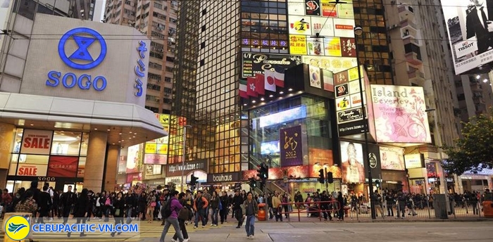 Causeway Bay khu mua sắm sầm uất nhất Hong Kong
