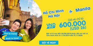 Cebu Pacific khuyến mãi bay từ Việt Nam đi Philippines chỉ 26 USD